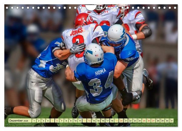 Produktbild: American Football - Taktik und Athletik (Wandkalender 2026 DIN A4 quer), CALVENDO Monatskalender