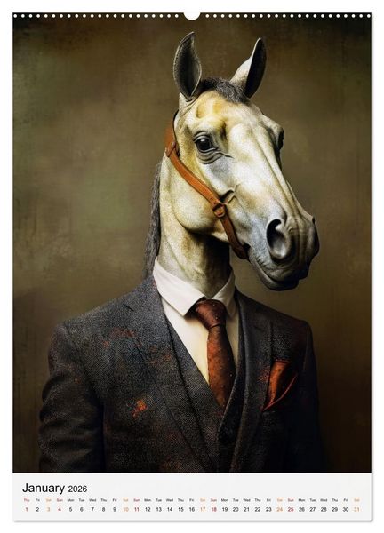 Produktbild: Stylish Horses (Wall Calendar 2026 DIN A2 portrait), CALVENDO 12 Month Wall Calendar