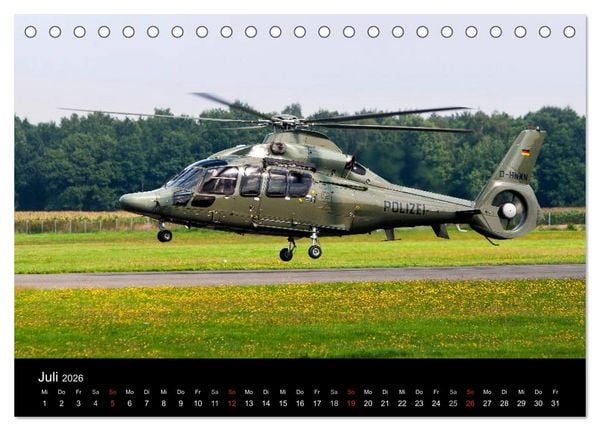 Produktbild: Helicopter 2026 (Tischkalender 2026 DIN A5 quer), CALVENDO Monatskalender