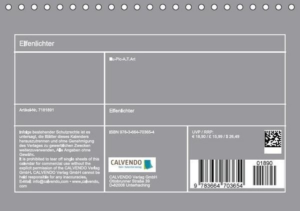 Produktbild: Elfenlichter (Tischkalender immerw&auml;hrend DIN A5 quer)