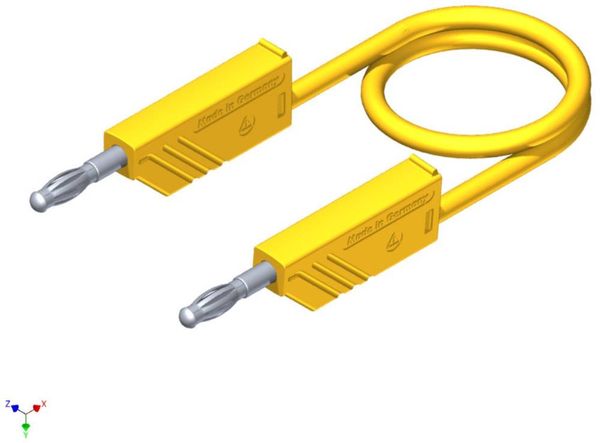 Produktbild: Hirschmann Test & Measurement CO MLN 150/2,5 Messleitung Lamellenstecker 4 mm Lamellenstecker 4 mm 1.50 m Gelb 1 St.