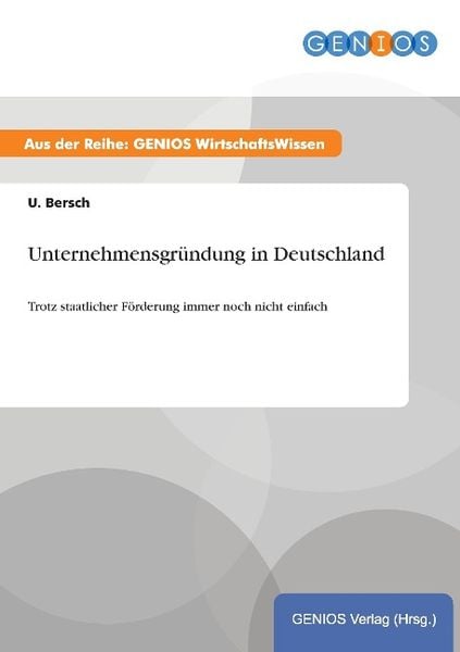 Produktbild: Unternehmensgr&uuml;ndung in Deutschland