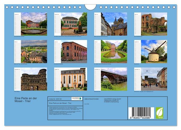 Produktbild: Eine Perle an der Mosel - Trier (Wandkalender 2026 DIN A4 quer), CALVENDO Monatskalender