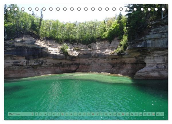 Produktbild: Lake Superior & Lake Michigan (Tischkalender 2026 DIN A5 quer), CALVENDO Monatskalender