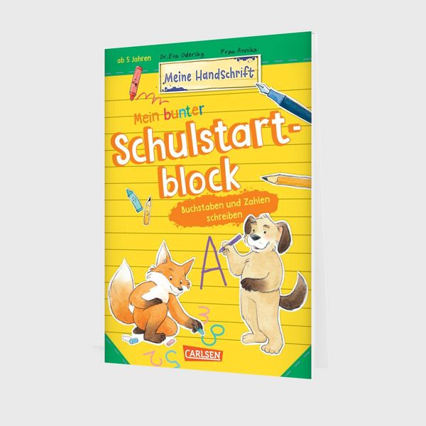 Produktbild: Mein bunter Schulstartblock: Buchstaben und Zahlen schreiben