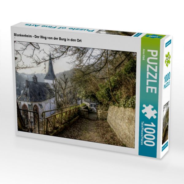 CALVENDO Puzzle Blankenheim - Der Weg von der Burg in den Ort | 1000 Teile Lege-Größe 64x48cm Foto-Puzzle für glückliche Stunden