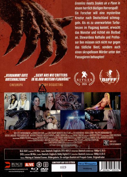 Produktbild: Monster on a Plane - 2-Disc Limited Edition Mediabook - Cover D (Blu-ray + Bonus-DVD)