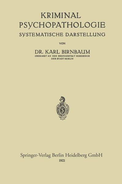 Produktbild: Kriminal-Psychopathologie