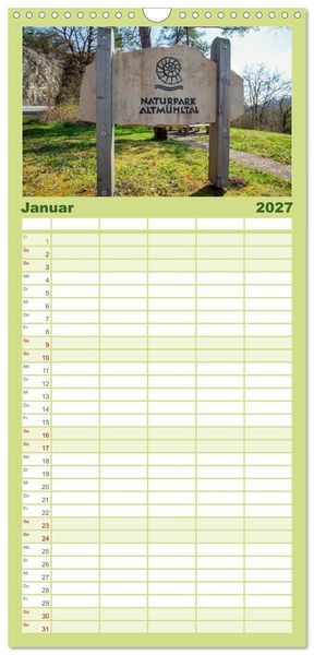 Produktbild: Familienplaner 2027 - Mittelfranken f&uuml;r Entdecker und Wanderer mit 5 Spalten (Wandkalender, 21 x 45 cm) CALVENDO
