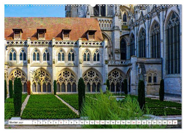Produktbild: Les cath&eacute;drales fran&ccedil;aises &ndash; Des chefs-d'&oelig;uvre de l&rsquo;architecture gothique (Calendrier mural haut de gamme 2027 DIN A2 vertical), CALVENDO calendrier mensuel