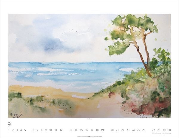 Produktbild: Zwischen Himmel und Erde Kalender 2027 - Aquarelle von Hans-J&uuml;rgen Gaudeck