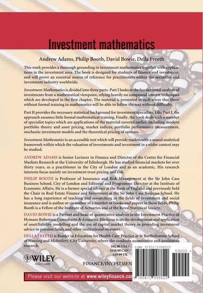 Produktbild: Investment Mathematics