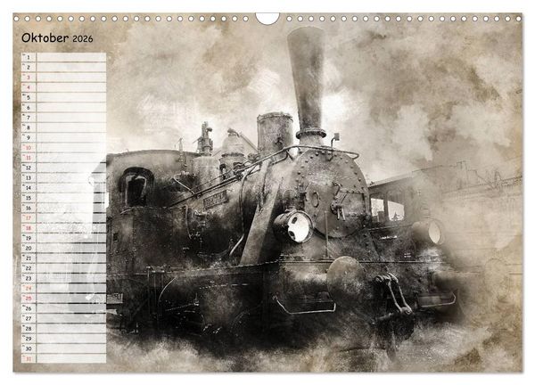 Produktbild: Dampflok Impressionen (Wandkalender 2026 DIN A3 quer), CALVENDO Monatskalender