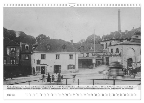 Produktbild: Historisches M&uuml;nchen - Alte M&uuml;nchner Brauereien, Brauh&auml;user und Bierpal&auml;ste (Wandkalender 2026 DIN A3 quer), CALVENDO Monatskalender