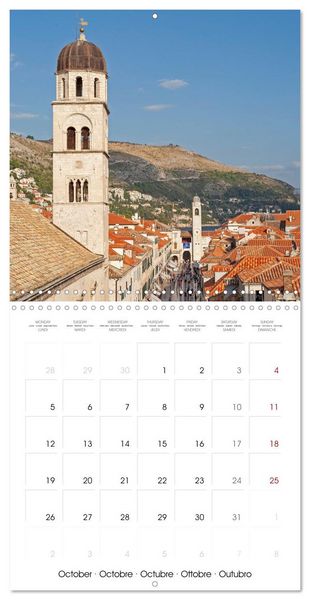 Produktbild: Dubrovnik - World Heritage Site by the Adriatic Sea (Wall Calendar 2026 12 &times; 12 Inch) CALVENDO 12 Month Wall Calendar
