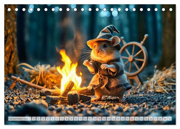 Produktbild: Es war einmal ein Hamster... M&auml;rchenhafte Abenteuer auf vier Pf&ouml;tchen (Tischkalender 2026 DIN A5 quer), CALVENDO Monatskalender