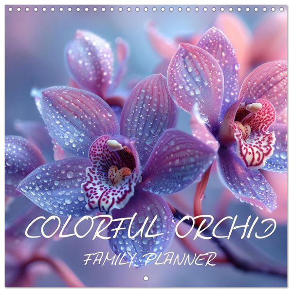 Produktbild: colorful orchid family planner (Wall Calendar 2026 12 &times; 12 Inch) CALVENDO 12 Month Wall Calendar
