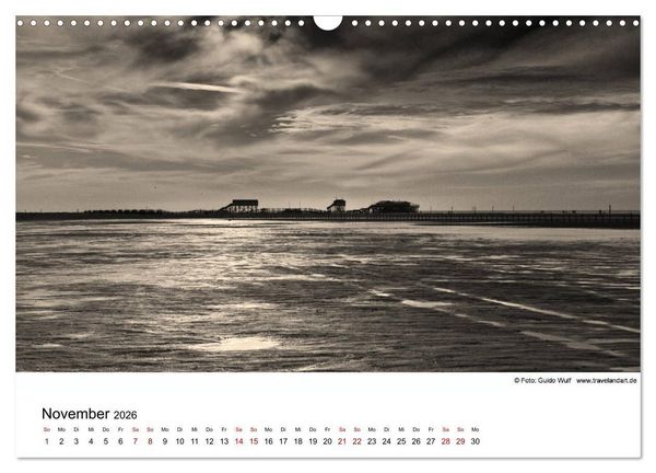 Produktbild: Sankt Peter-Ording. Ein Traum an der Nordsee (Wandkalender 2026 DIN A3 quer), CALVENDO Monatskalender