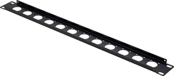 Produktbild: Renkforce 12 Port Netzwerkschrank-Ger&auml;teboden 483mm (19") 1 HE Schwarz