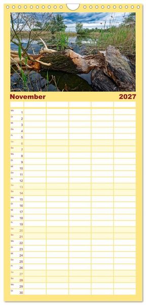 Produktbild: Familienplaner 2027 - Nationalpark Unteres Odertal mit 5 Spalten (Wandkalender, 21 x 45 cm) CALVENDO
