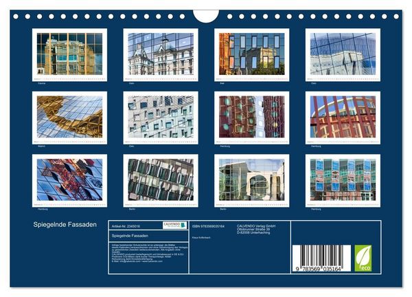 Produktbild: Spiegelnde Fassaden (Wandkalender 2027 DIN A4 quer), CALVENDO Monatskalender