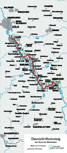 Produktbild: KOMPASS Wander-Tourenkarte Rheinsteig 1:50.000