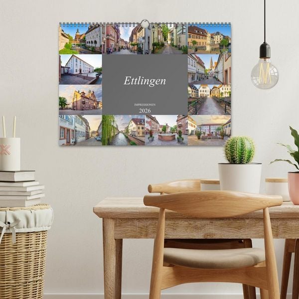 Produktbild: Ettlingen Impressionen (Wandkalender 2026 DIN A3 quer), CALVENDO Monatskalender