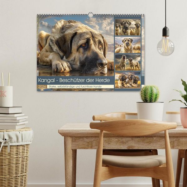 Produktbild: Kangal - Besch&uuml;tzer der Herde. Starke, selbstst&auml;ndige und furchtlose Hunde (Wandkalender 2026 DIN A3 quer), CALVENDO Monatskalender