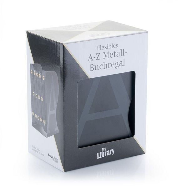 Produktbild: MyLibrary A-Z Metall-Buchregal Schwarz