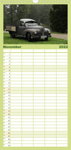 Produktbild: Familienplaner Oldtimer vergangenger Jahrzehnte (Wandkalender 2022 , 21 cm x 45 cm, hoch)