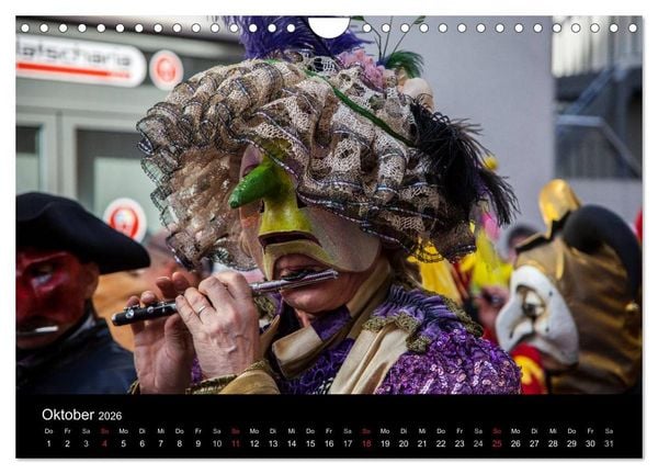 Produktbild: BASLER FASNACHT &ndash; Faszinierendes, schweizerisch regionales Brauchtum. (Wandkalender 2026 DIN A4 quer), CALVENDO Monatskalender