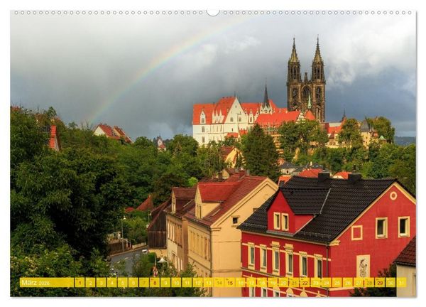 Produktbild: Romantisches Mei&szlig;en &ndash; Die &auml;lteste mittelalterliche Stadt Sachsens (Wandkalender 2026 DIN A2 quer), CALVENDO Monatskalender