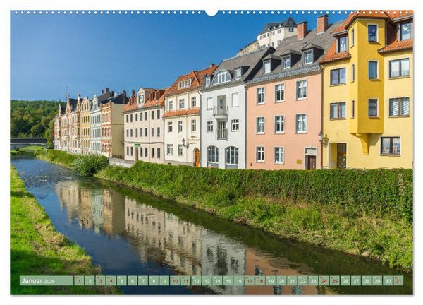 Produktbild: Greiz - Perle an der wei&szlig;en Elster in Th&uuml;ringen (Wandkalender 2026 DIN A2 quer), CALVENDO Monatskalender