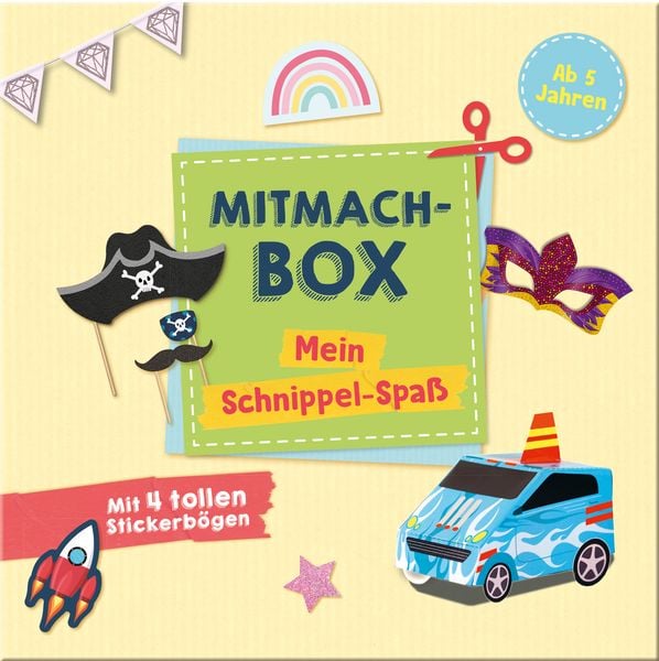 Mitmachbox - Mein Schnippel-Spaß mit 4 tollen Stickerbögen, Taschenbuch von , Lingen, 978-3-96347-450-7