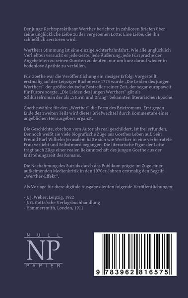 Produktbild: Die Leiden des jungen Werther
