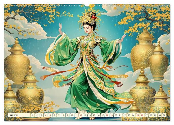Produktbild: Rhythmus der chinesischen Anmut (hochwertiger Premium Wandkalender 2026 DIN A2 quer), Kunstdruck in Hochglanz