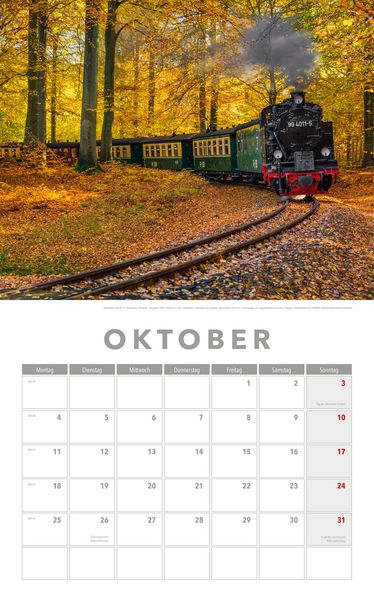 Produktbild: Dampfloks Kalender 2027 mit 2 Blechschildern