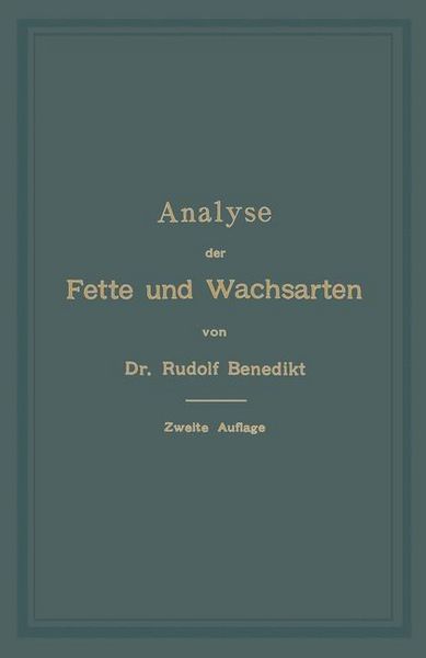 Produktbild: Analyse der Fette und Wachsarten