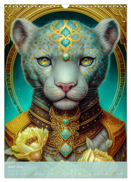 Produktbild: Tiere im Tarot Stil (Wandkalender 2026 DIN A3 hoch), CALVENDO Monatskalender