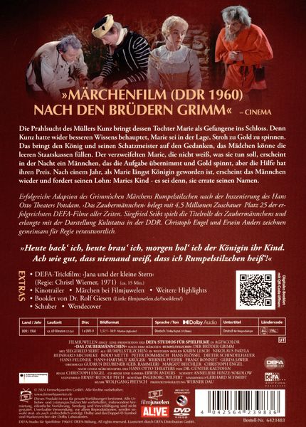 Produktbild: Das Zauberm&auml;nnchen - Nach dem M&auml;rchen Rumpelstilzchen (1960) (Filmjuwelen / DEFA-M&auml;rchen)