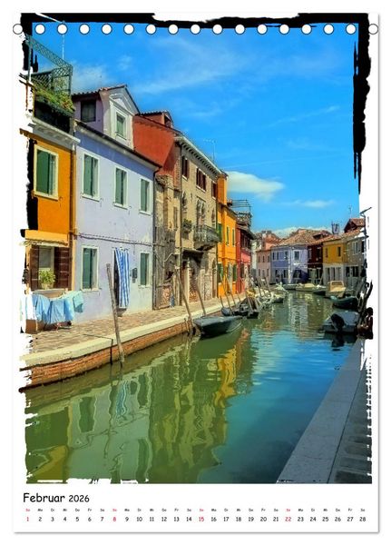 Produktbild: Einblicke in Burano (Tischkalender 2026 DIN A5 hoch), CALVENDO Monatskalender