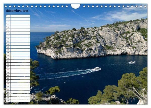 Produktbild: Les Calanques - Criques et fiords de Provence (Calendrier mural 2026 DIN A4 vertical), CALVENDO calendrier mensuel