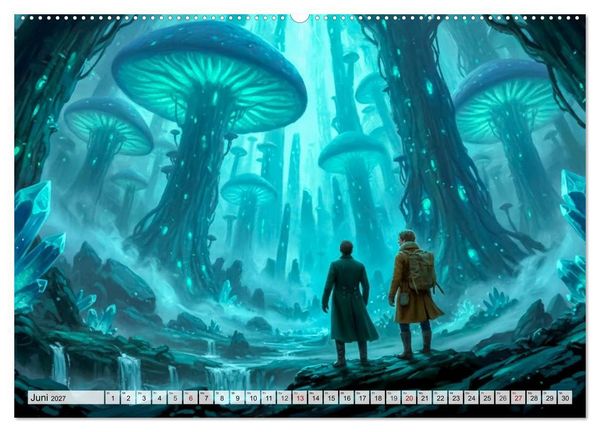 Produktbild: Die Reise zum Mittelpunkt der Erde (Wandkalender 2027 DIN A2 quer), CALVENDO Monatskalender