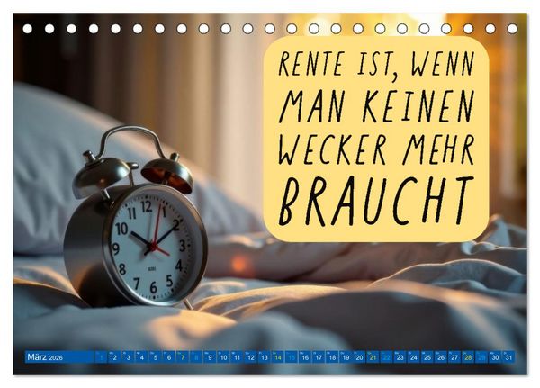 Produktbild: Ruhestand - das Leben neu entdecken (Tischkalender 2026 DIN A5 quer), CALVENDO Monatskalender