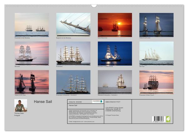 Produktbild: Hanse Sail (Wandkalender 2026 DIN A2 quer), CALVENDO Monatskalender
