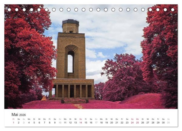 Produktbild: Cottbus und seine Umgebung in Infrarot (Tischkalender 2026 DIN A5 quer), CALVENDO Monatskalender