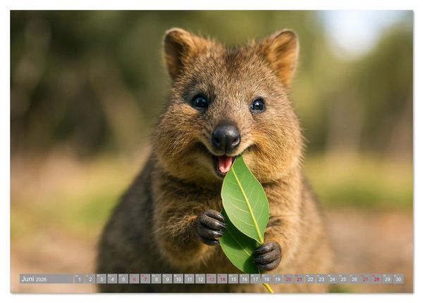 Produktbild: Die vielleicht nettesten Wildtiere (Tischkalender 2026 DIN A5 quer), CALVENDO Monatskalender