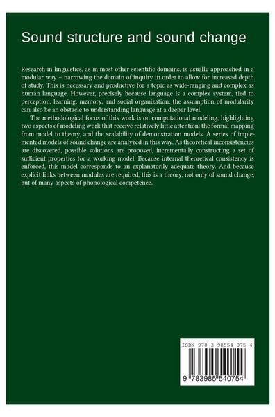 Produktbild: Sound structure and sound change