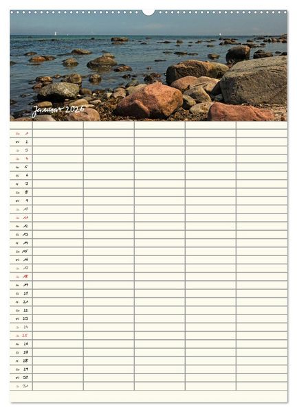 Produktbild: R&uuml;gen - Urlaubsparadies an der Ostsee - Familienplaner (Wandkalender 2026 DIN A2 hoch), CALVENDO Monatskalender