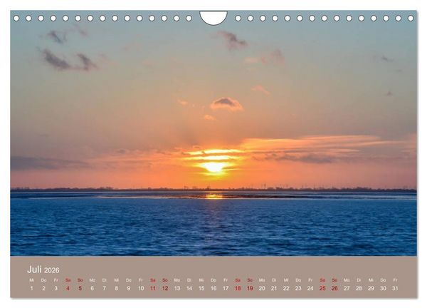 Produktbild: Wilhelmshaven - Sonne, K&uuml;ste und Meer (Wandkalender 2026 DIN A4 quer), CALVENDO Monatskalender